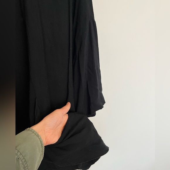 Melissa Nepton Black Open Front Cardigan size medium - Picture 3 of 5